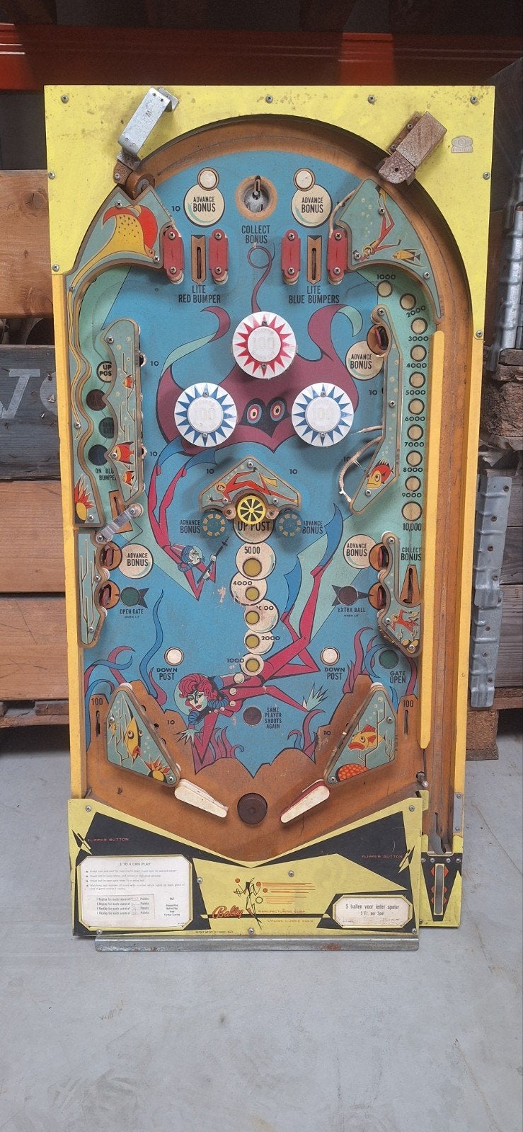 flipperkast onderdelen voor een Mariner van Bally, Verzamelen, Automaten | Flipperkasten, Gebruikt, Mechanisch, Flipperkast, Bally