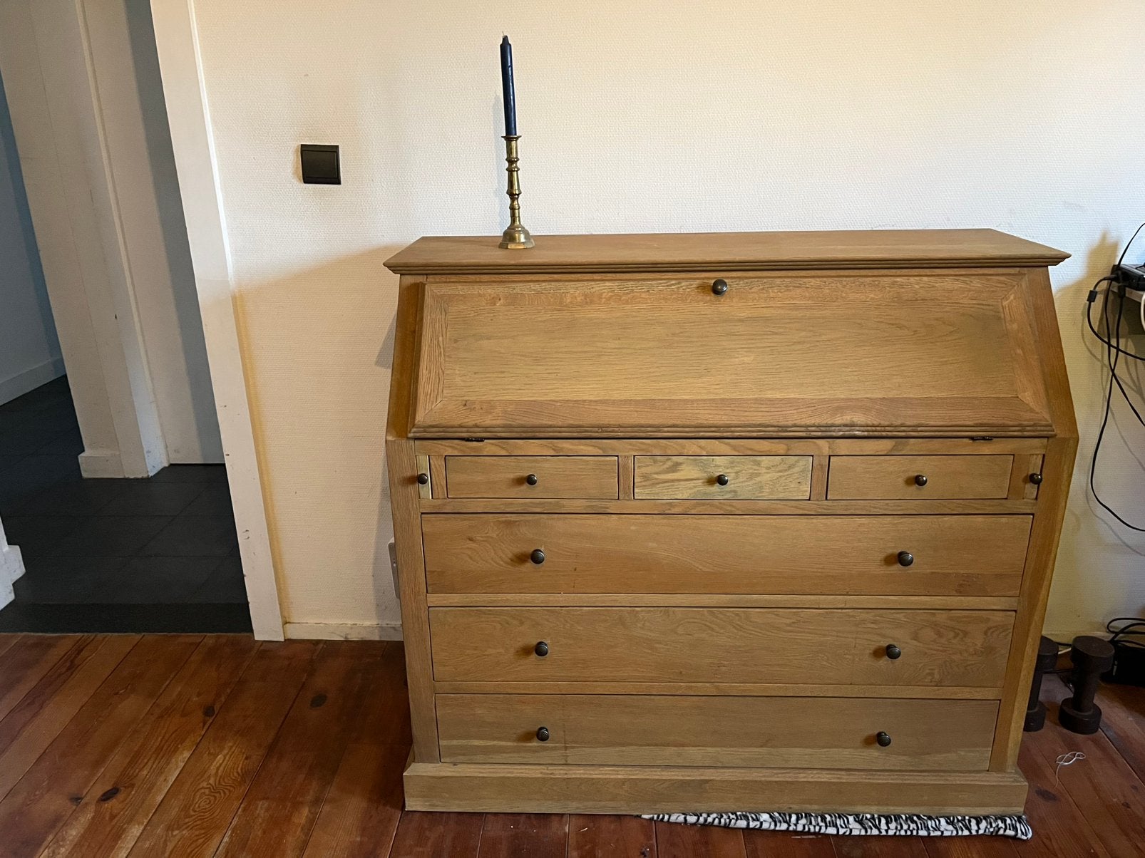 Secretaire/ bureau eik, Huis en Inrichting, Ophalen, Zo goed als nieuw