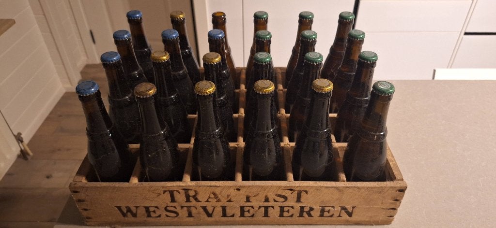Westvleteren bier trappist in houten bak, Ophalen, Nieuw