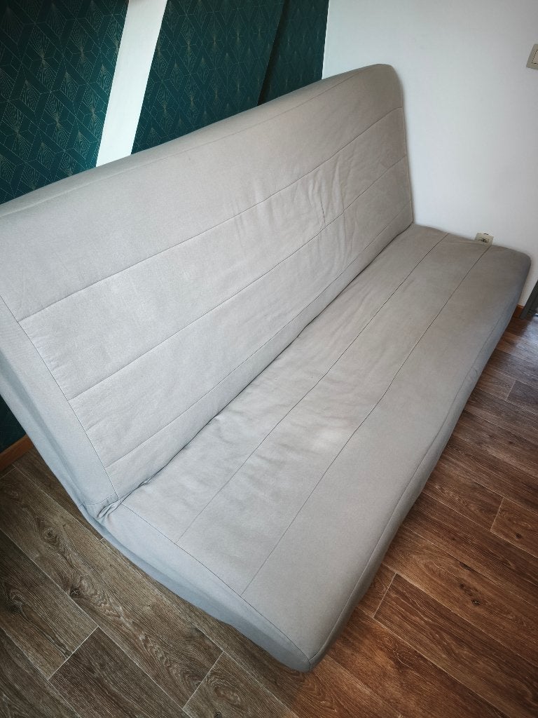 Canapé convertible clic clac, Maison & Meubles, Gris, 140 cm, Enlèvement, Utilisé