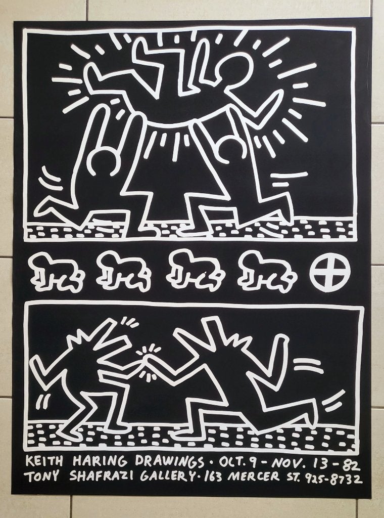 Keith Haring - Tony Shafrazi Gallery - 1982, Antiek en Kunst, Kunst | Litho's en Zeefdrukken, Ophalen of Verzenden