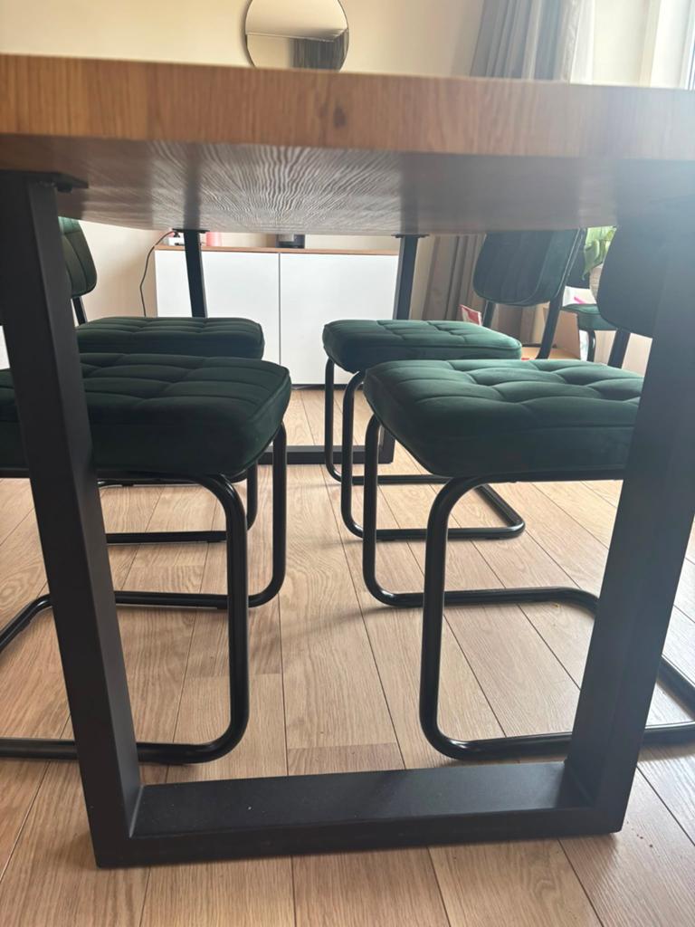 Eettafel met 6 stoelen, Ophalen, 200 cm of meer, 50 tot 100 cm, Vijf personen of meer
