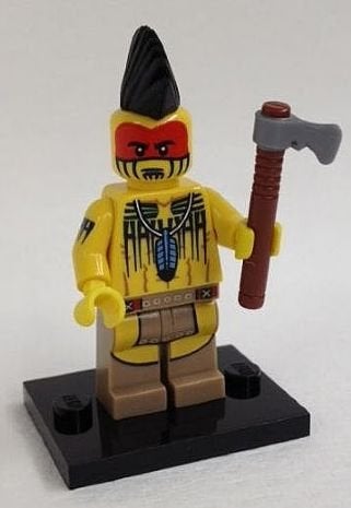 Tomahawk Warrior, Series 10, Minifigure with Stand and Acces, Inclusief minifiguren, Lego, Nieuw, Ophalen of Verzenden