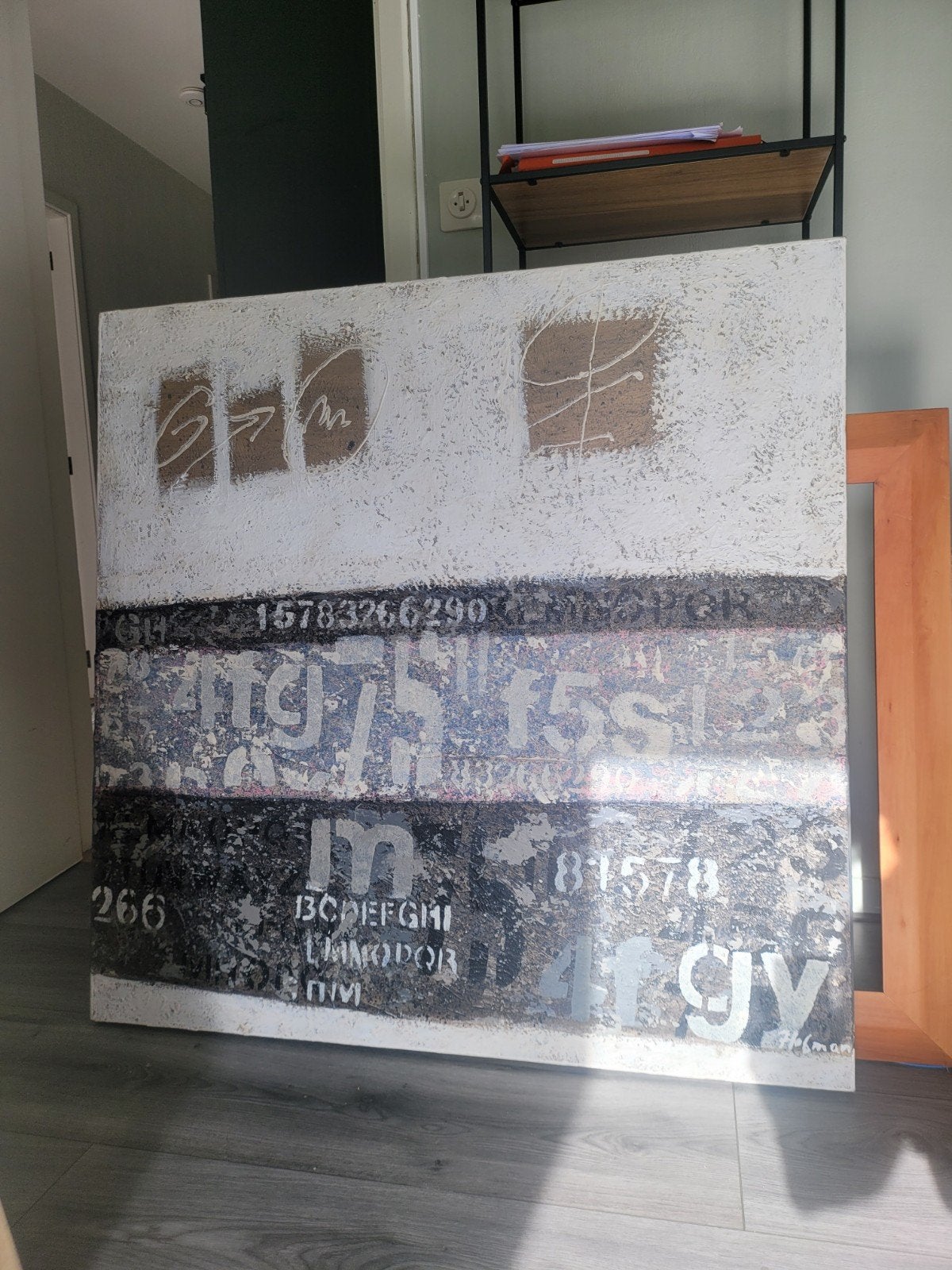 Abstract schilderij van Hofman, Enlèvement ou Envoi