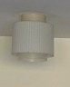 Vintage witte geribbelde plafondlamp – retro eyecatcher!, Ophalen, Plafondlamp, Vintage, LED