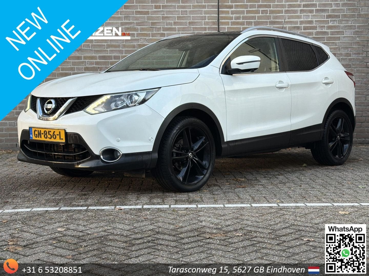Nissan Qashqai 1.2 Tekna, Auto's, Automaat, Parkeerassistent, Wit, Bedrijf
