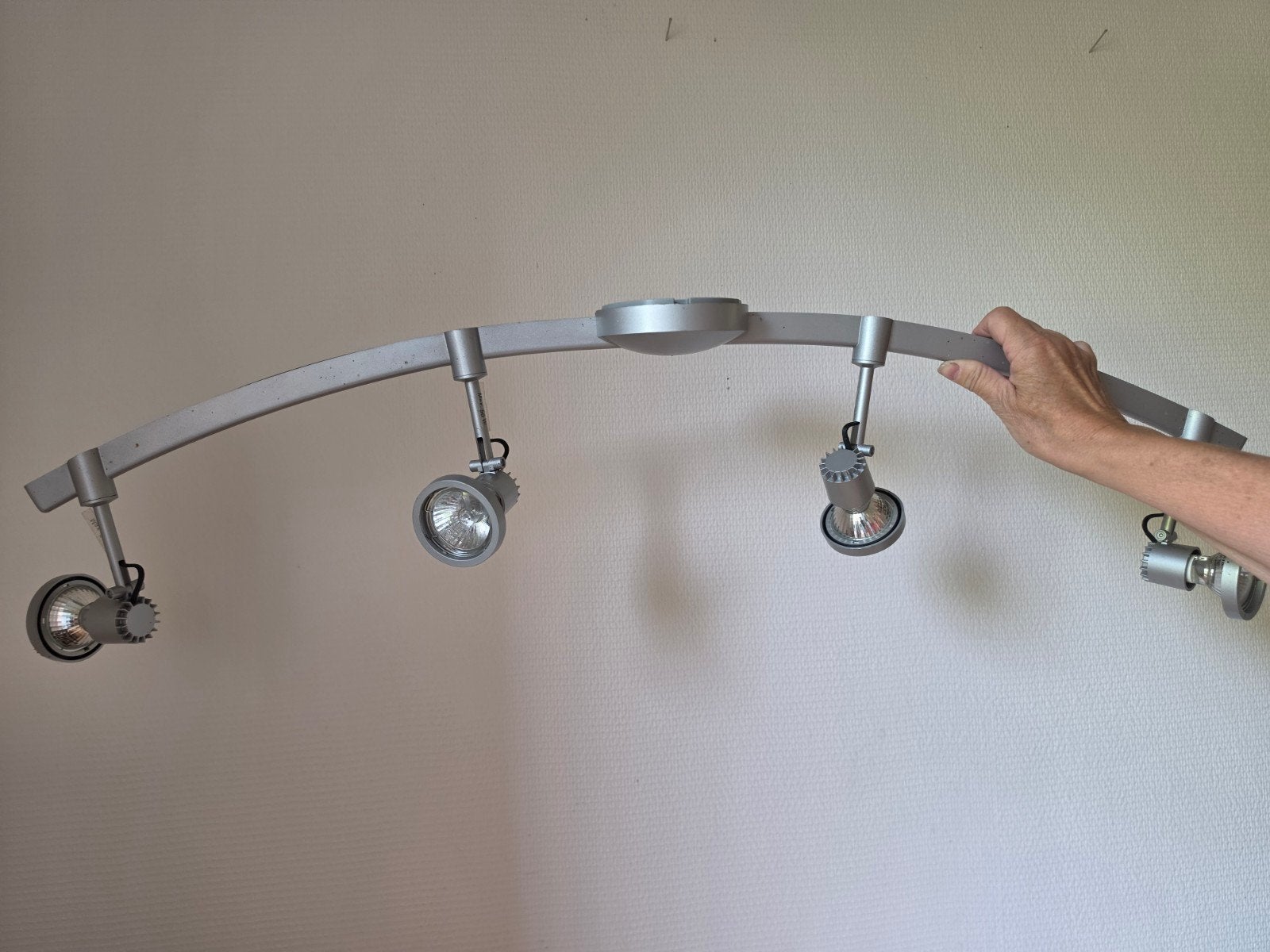 Luster met 4 spots, Ophalen, Gebruikt, Kunststof, Plafondspot of Wandspot