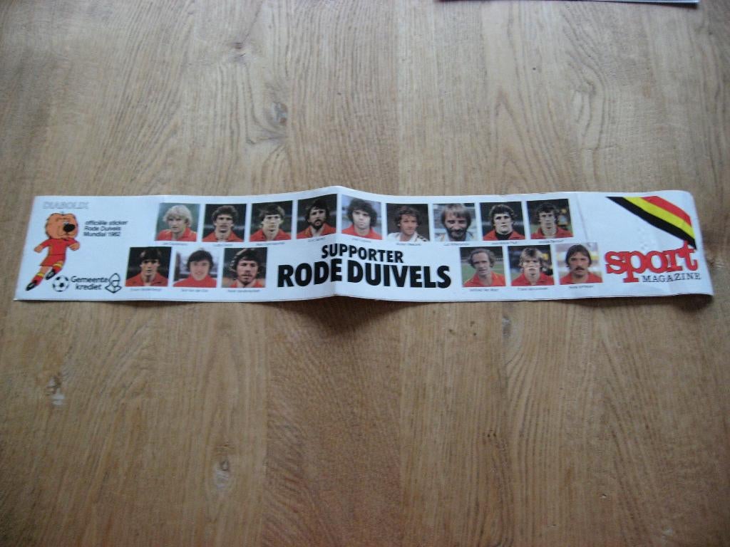 Vintage Sticker Diabolix Rode Duivels Mundial 1982, Ophalen, Zo goed als nieuw, Sticker