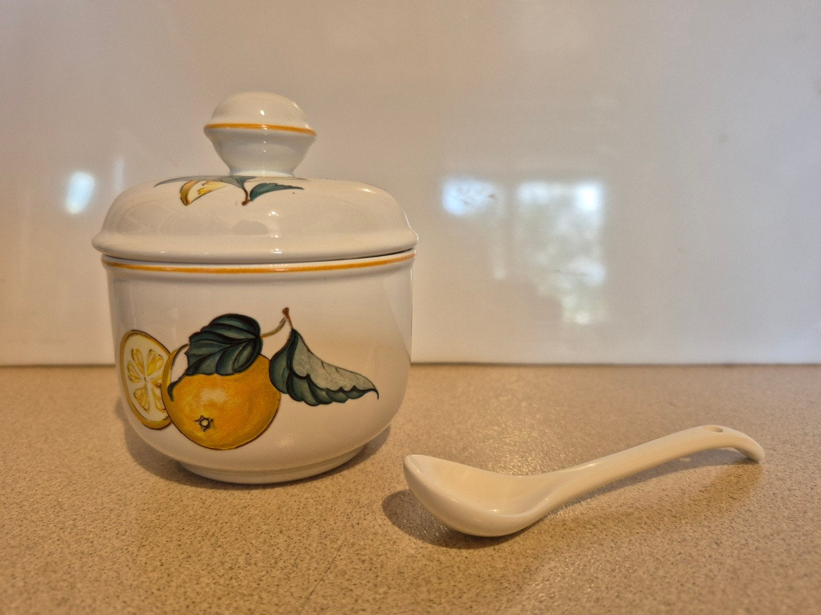 Vintage Villeroy & Boch porselein jam confituur jelly potje, Ophalen of Verzenden
