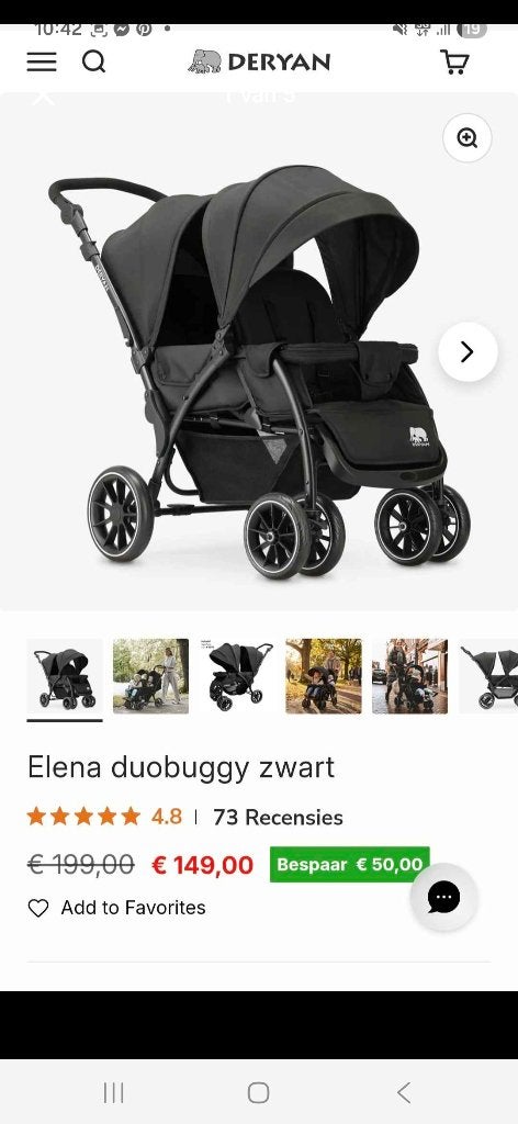 Duobuggy in prima staat !, Kinderen en Baby's, Ophalen, Gebruikt, Overige merken, Duomodel