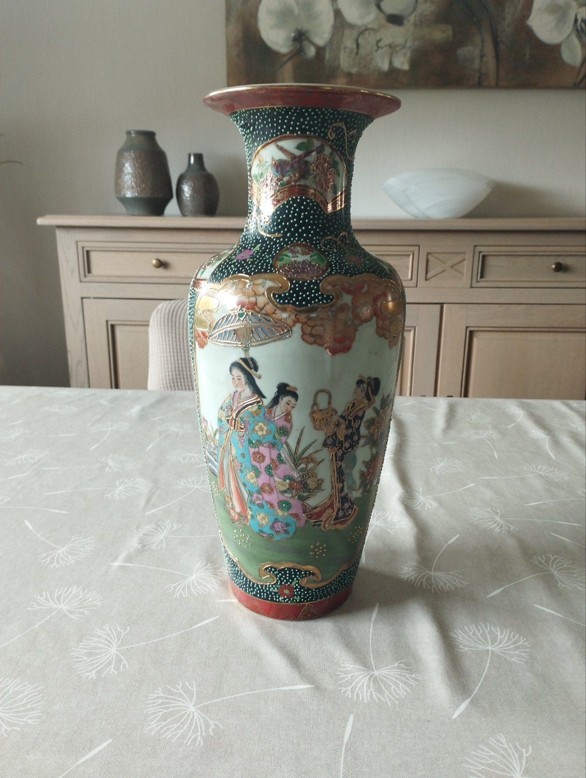 chinese vaas satsuma, Antiek en Kunst, Ophalen