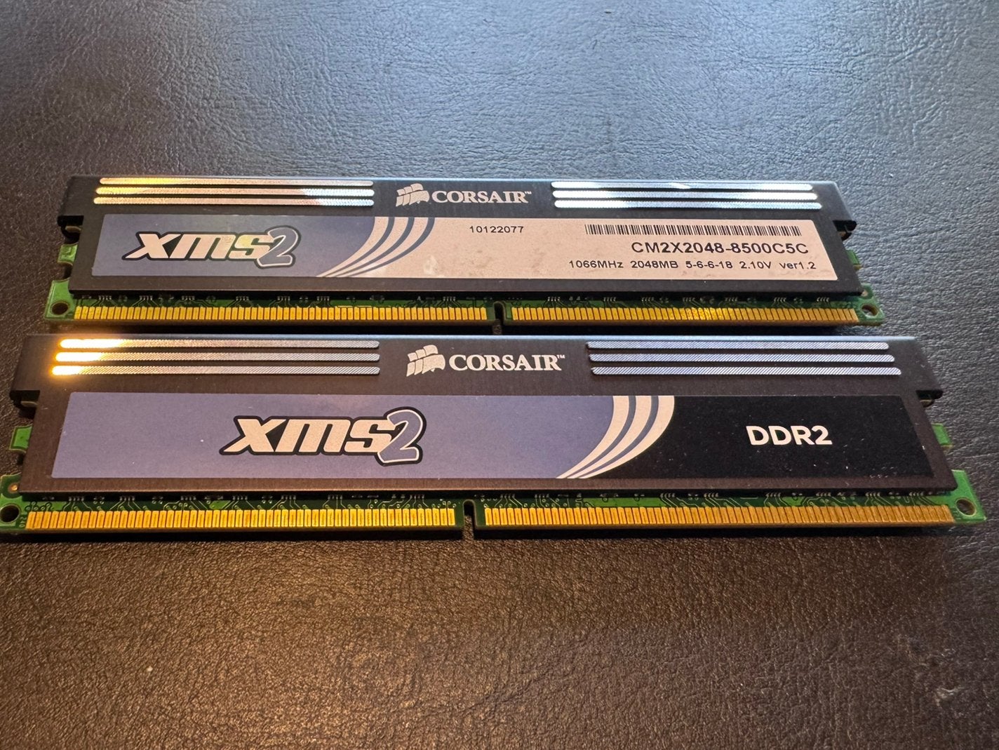 2x 2Gb ddr2 ram geheugen Corsair Xms2, Computers en Software, RAM geheugen, Ophalen, Zo goed als nieuw, DDR2