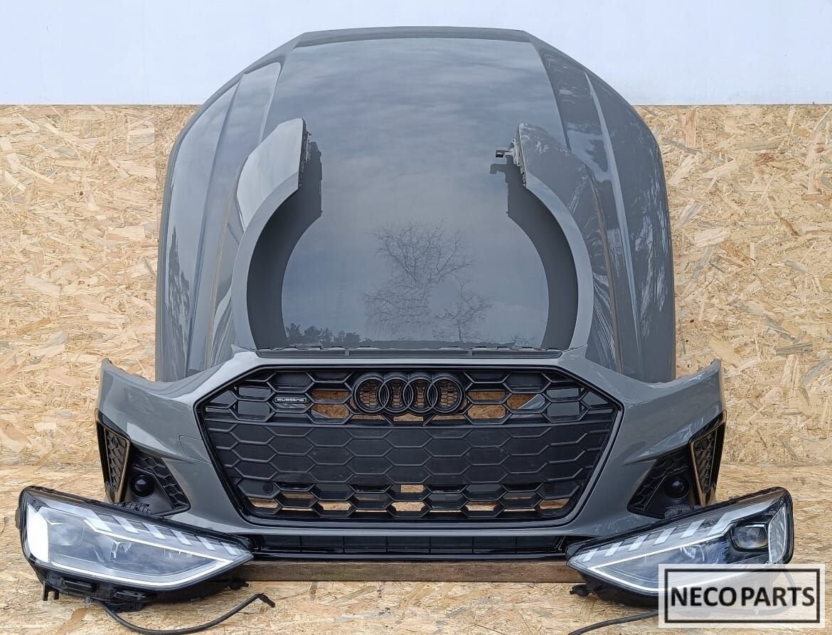 AUDI A4 8W S LINE FACELIFT LX7B COMPLEET VOORKOP BUMPER O.A!, Gebruikt, -, Achter, -
