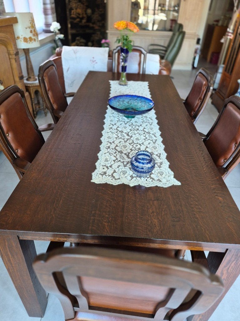 Belle table à manger avec 6 chaises, Enlèvement, Utilisé, 4 à 6 chaises