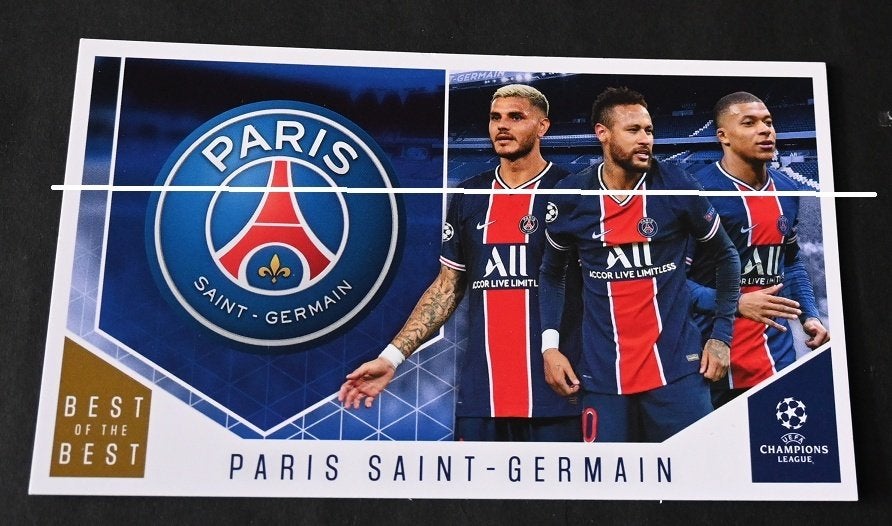 Topps Kylian Mbappe / Real Madrid - PSG / 5 kaarten, Verzamelen, Verzenden, Nieuw, Poster, Plaatje of Sticker