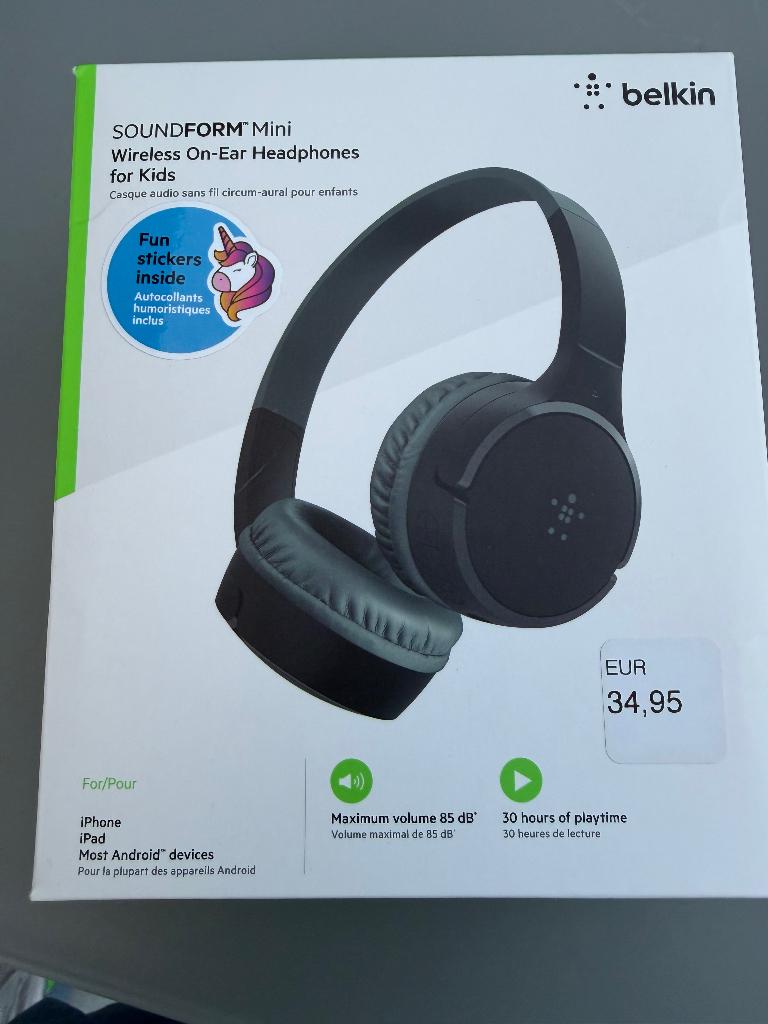 Belkin SoundForm Mini Draadloze Koptelefoon Kind, Audio, Tv en Foto, Hoofdtelefoons, Ophalen, Nieuw, Draadloos