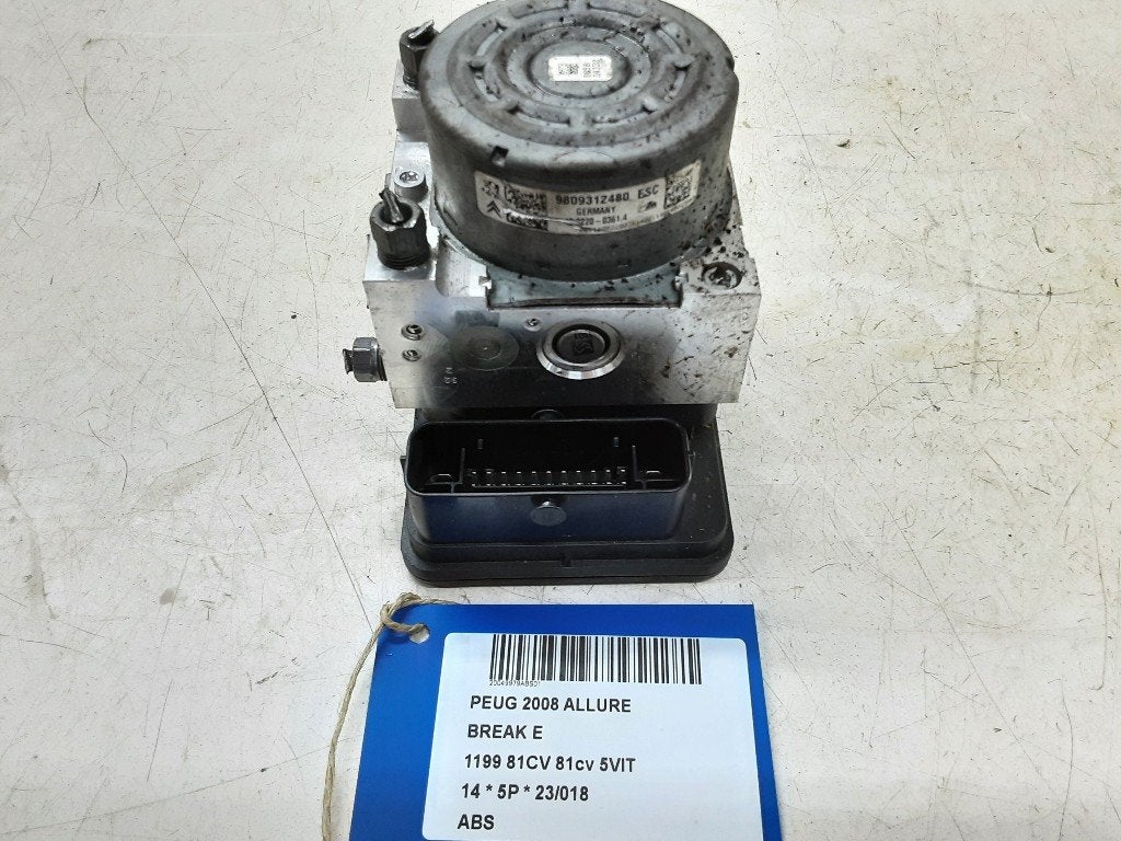 BLOC ABS (FREINS ANTI-BLOCAGE) 2008 (CU) (9809312480), Utilisé, Peugeot