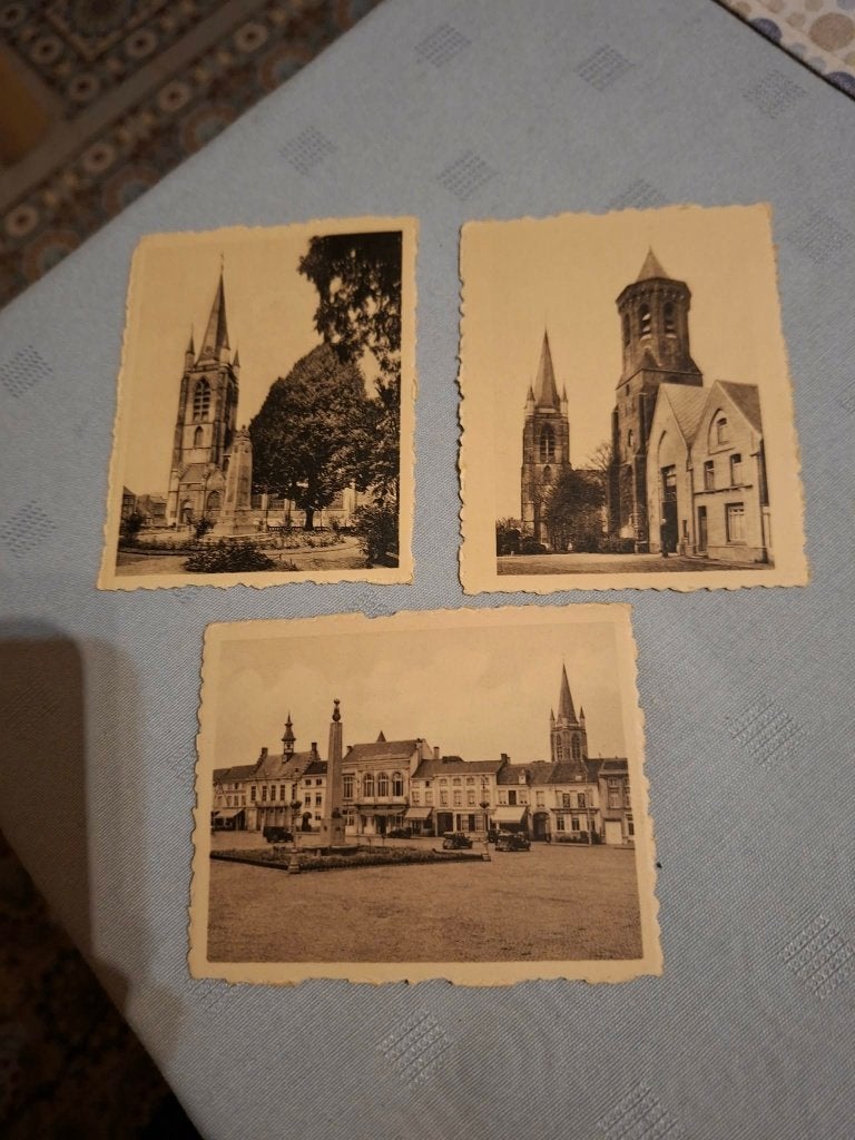 3 Prenten/Chromo's : Ronse / de Beukelaar, Verzamelen, Gebruikt, Ophalen of Verzenden, 1940 tot 1960, Prent
