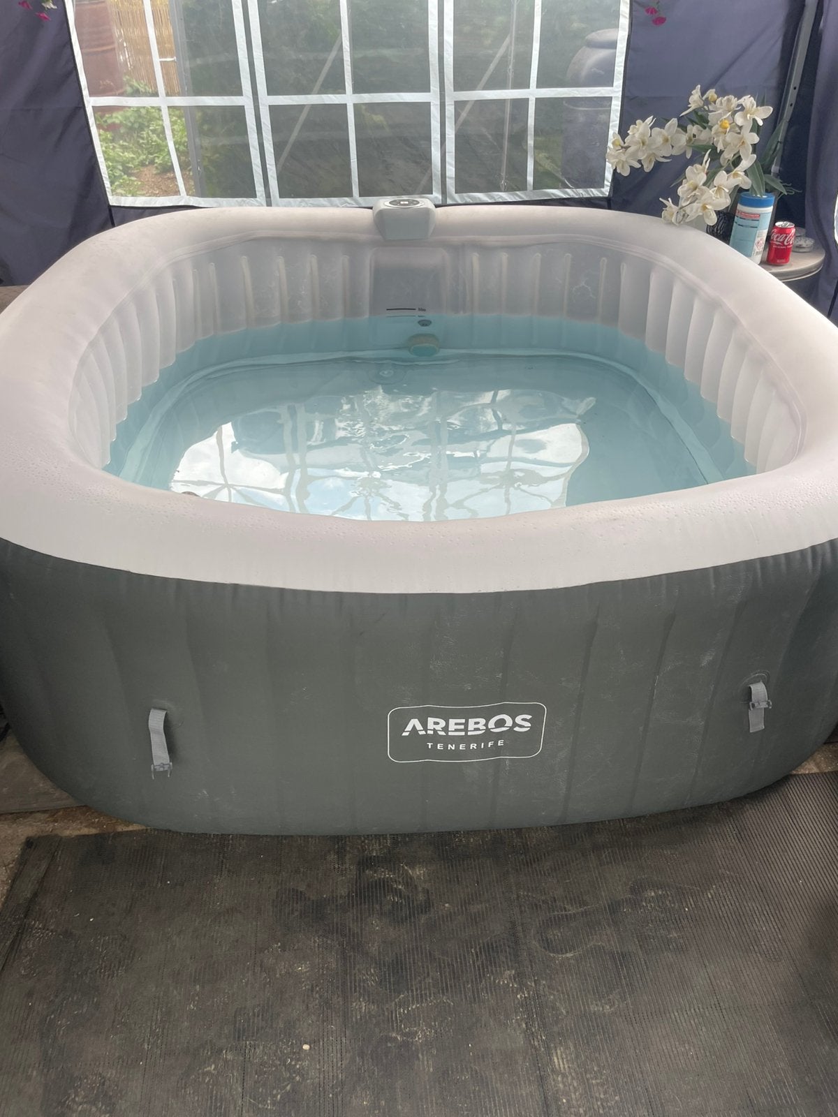 Jacuzzi 6 pers, Jardin & Terrasse, Bains à remous et Spas, Enlèvement, Utilisé, Couverture, Gonflable