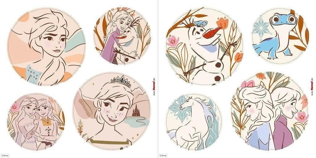 Disney Frozen Muurstickers - 8 Stuks, Kinderen en Baby's, Losse elementen, Nieuw, Ophalen of Verzenden, Wanddecoratie