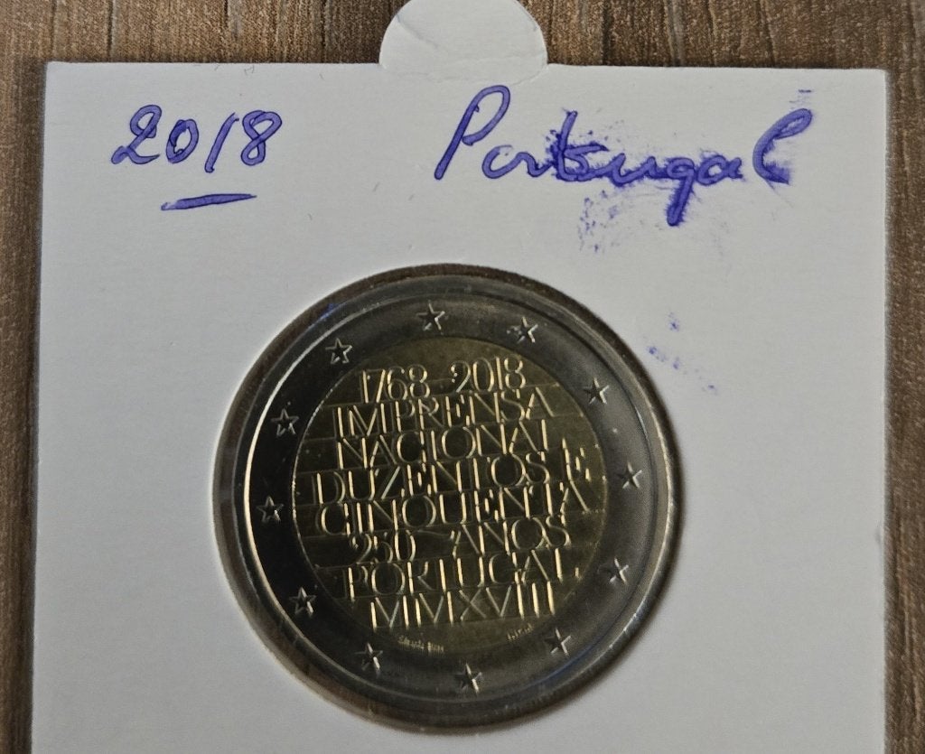 PIECE COMMEMORATIVE 2018 PORTUGAL IMPRIMERIE, Enlèvement ou Envoi, Portugal, Série