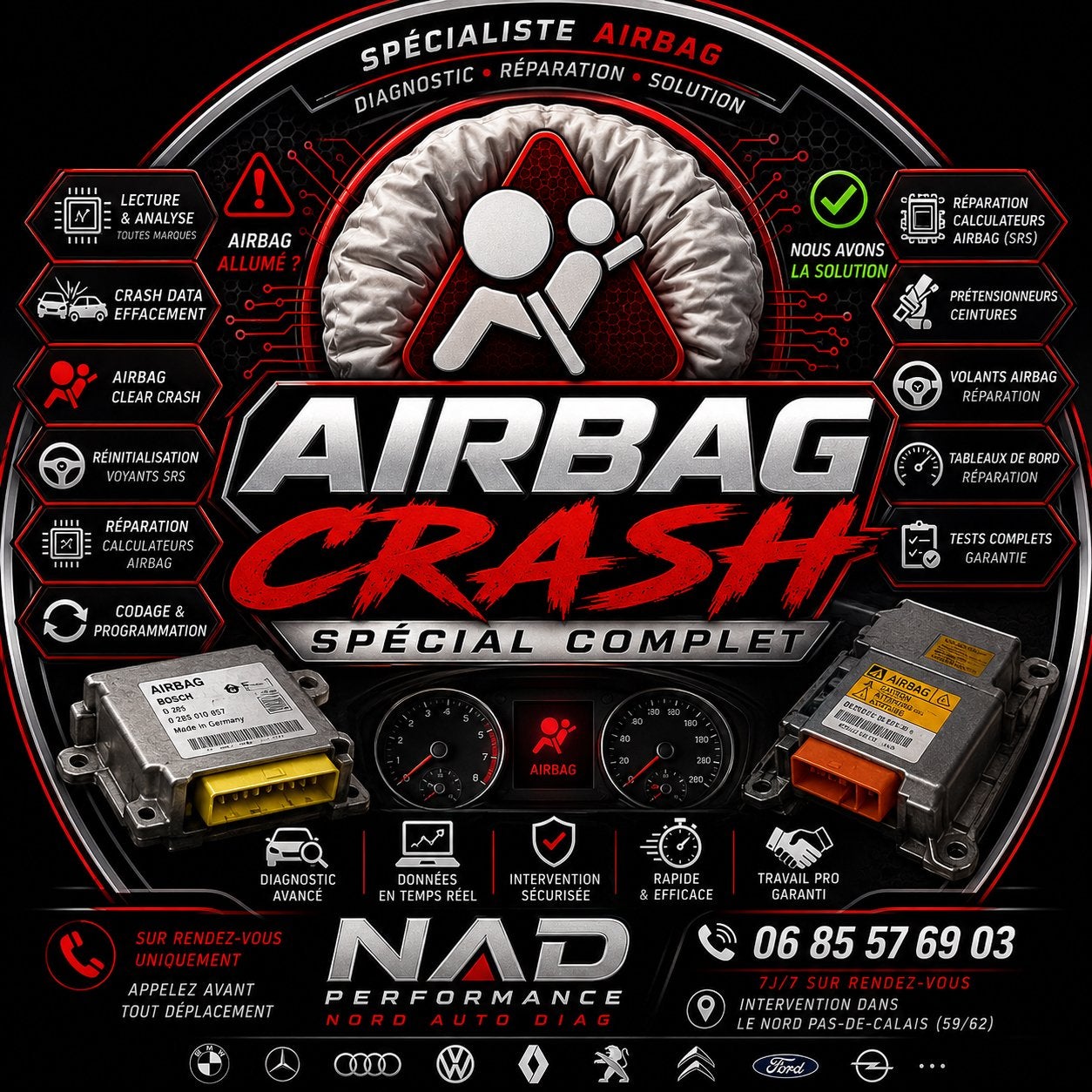 AIRBAG • CLEAR CRASH • DIAGNOSTIC SRS, Ophalen