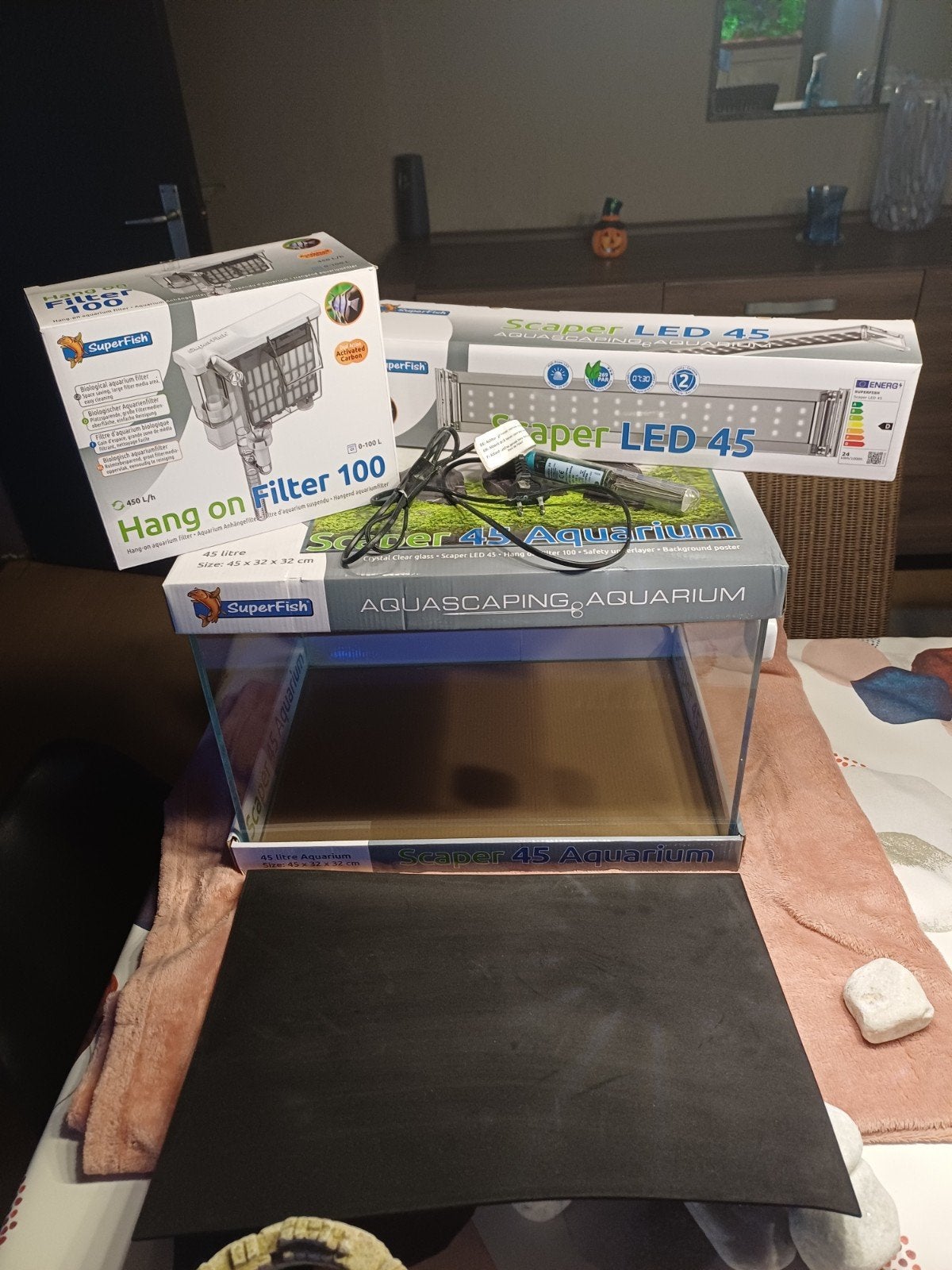 SuperFish scaper 45 aquarium, Ophalen, Zo goed als nieuw, Filter, Superfish
