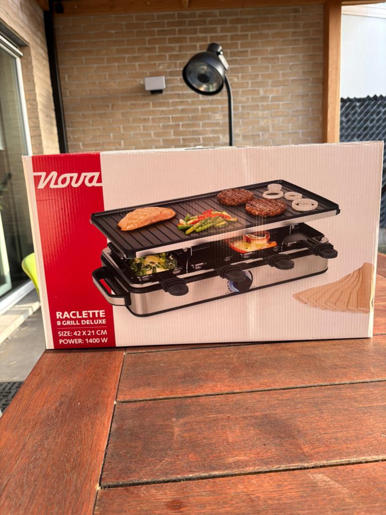 Nova Raclette grill deluxe 8 pers, Enlèvement ou Envoi, Comme neuf