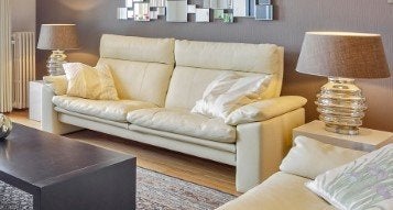 Canapé relax en cuir, Moins de 75 cm, Enlèvement, Utilisé, 150 à 200 cm