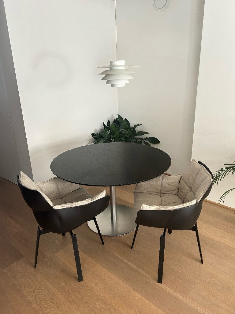 B&B Italia Husk (zwart) stoelen - set van twee (gebruikt), Huis en Inrichting, Stoelen, Ophalen, Gebruikt, Twee, Zwart