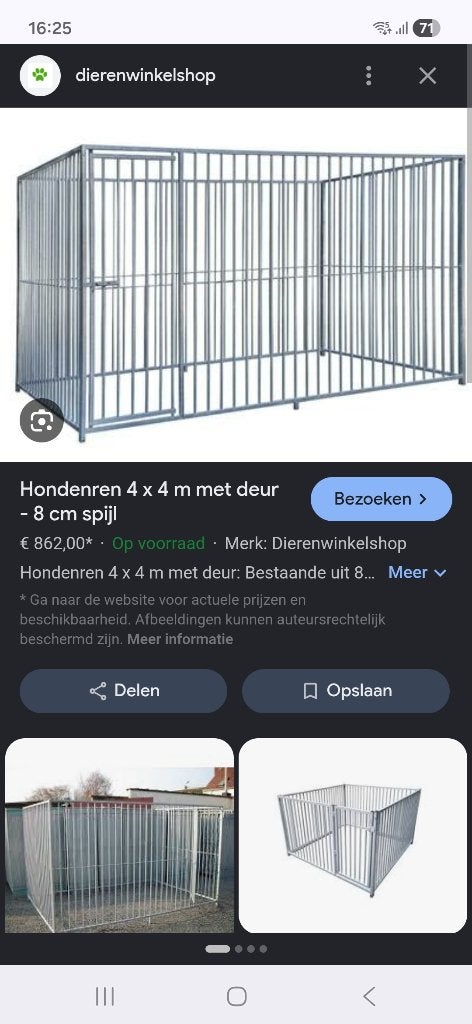 Hondenren 3 panelen van 3 meter, Dieren en Toebehoren, Hondenhokken, Ophalen