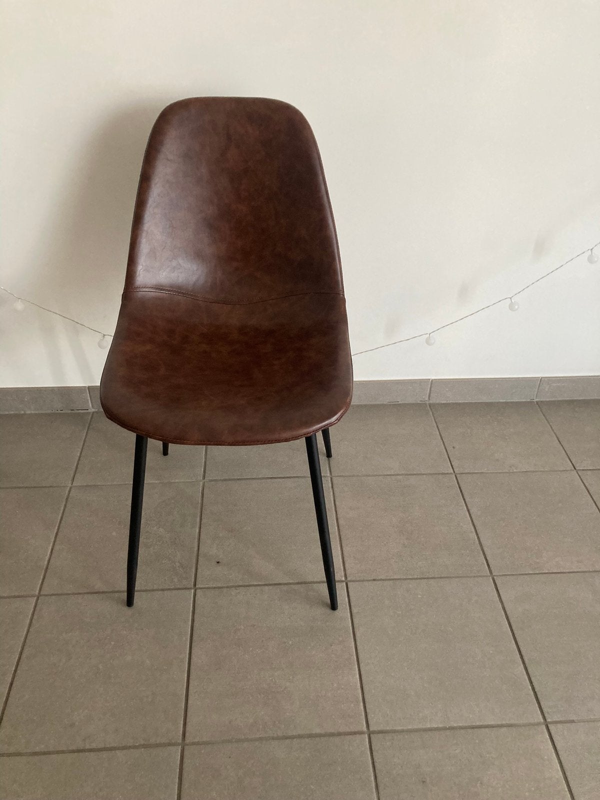 Lot de 6 chaises marrons foncés pour table à manger, Maison & Meubles, Enlèvement, Comme neuf