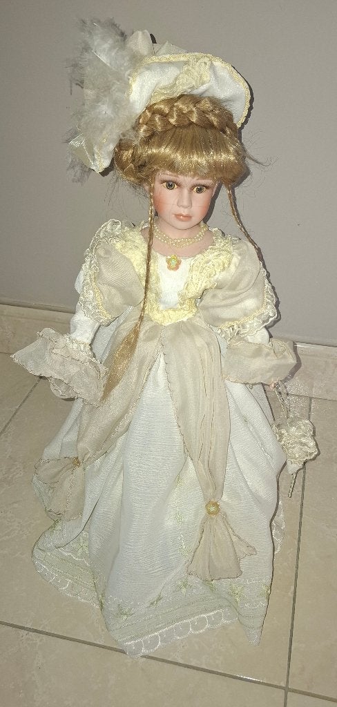 Victoriaanse Porseleinen Pop - 50cm, Ophalen, Pop