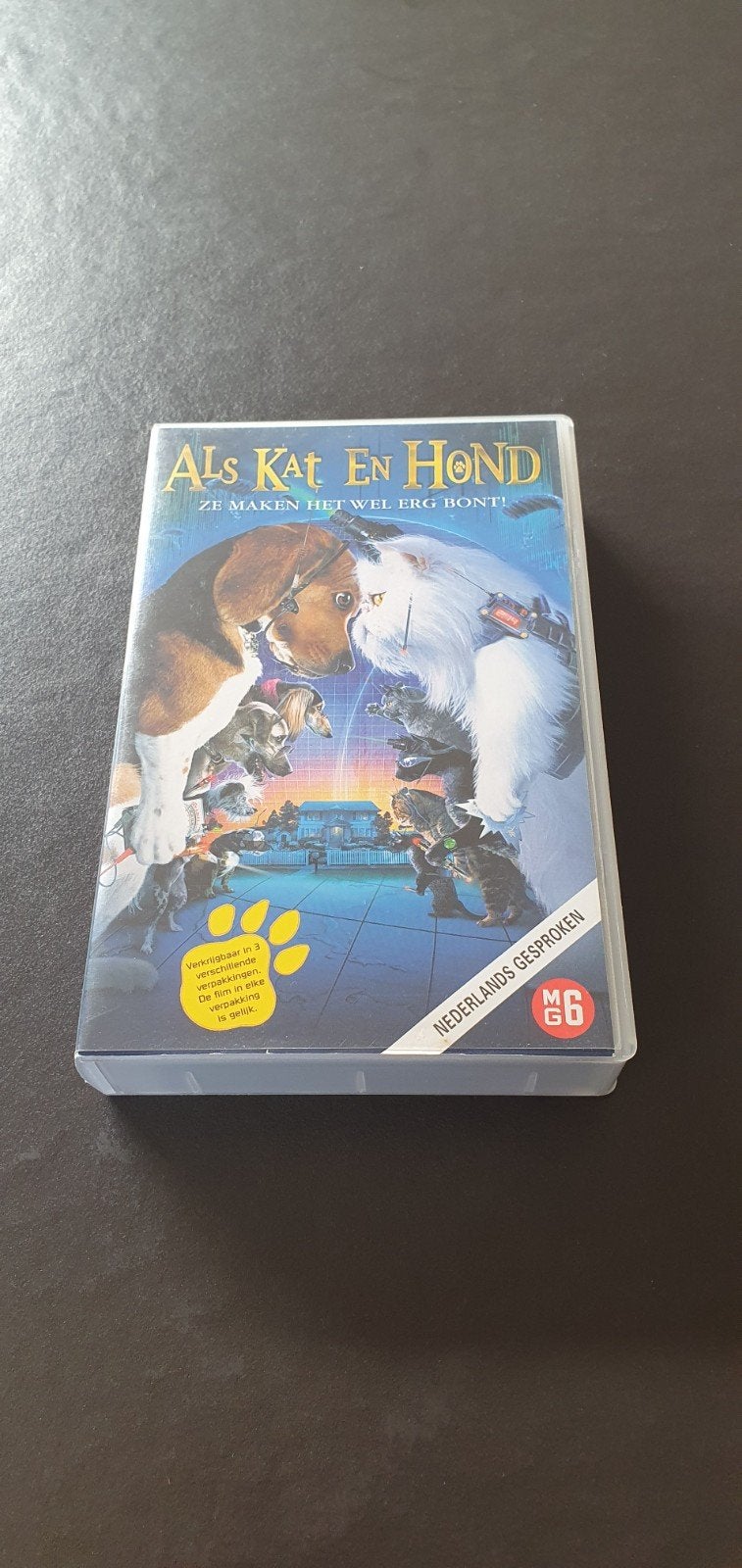VHS-band / DVD-casette: Als Kat En Hond, Cd's en Dvd's, Verzenden, Gebruikt, Nederlands, VHS