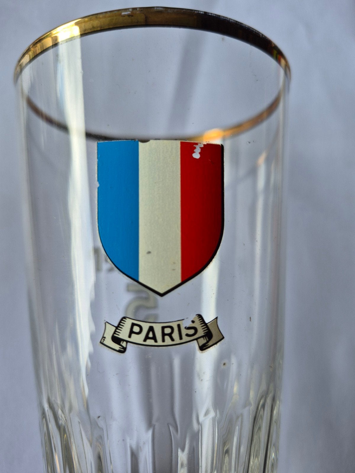 Jupiler : rare verre jupiler 5 avec insigne Paris, Collections, Marques de bière, Enlèvement ou Envoi, Jupiler
