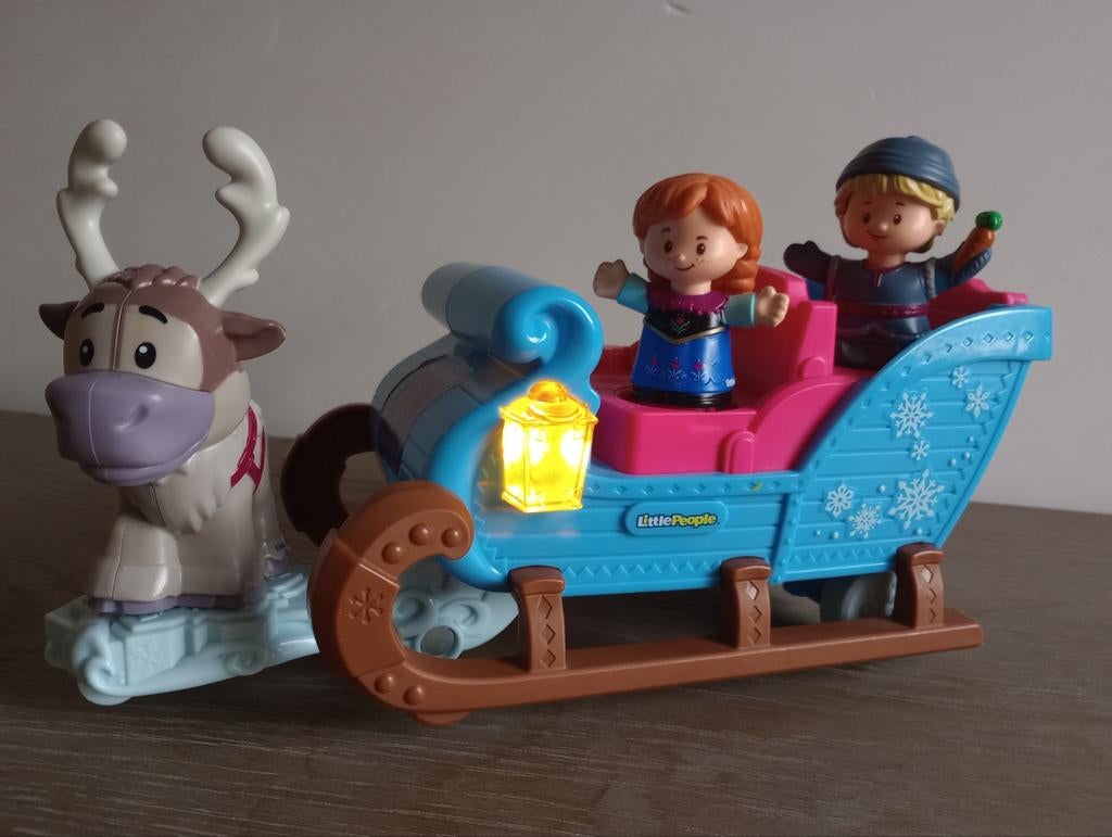 Fisher-Price Little People Frozen De slee van Kristoff, Ophalen