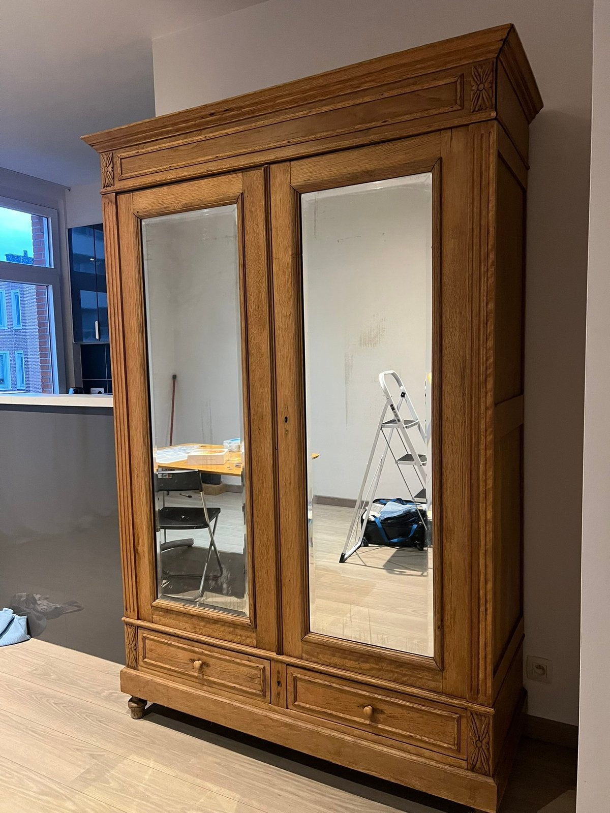 Armoire en bois massif, Maison & Meubles, Enlèvement, Comme neuf