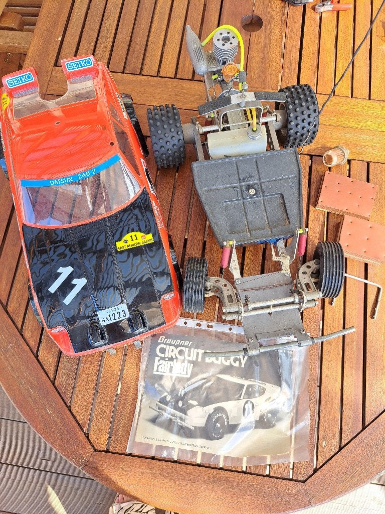 Buggy RC vintage Graupner Circuit 20 Datsun 240Z  1:8, Enlèvement ou Envoi, Échelle 1:8, Voiture off road, Utilisé