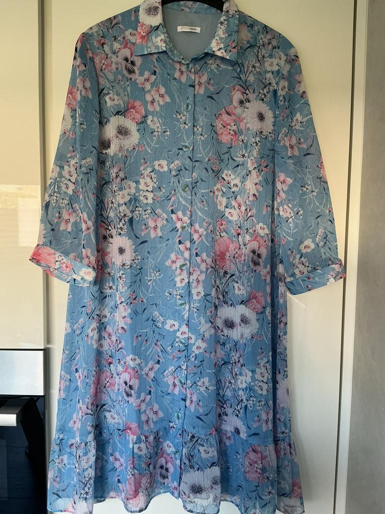 Nieuw kleedje merk Atmos, Kleding | Dames, Jurken, Blauw, Maat 42/44 (L), Nieuw, Ophalen of Verzenden