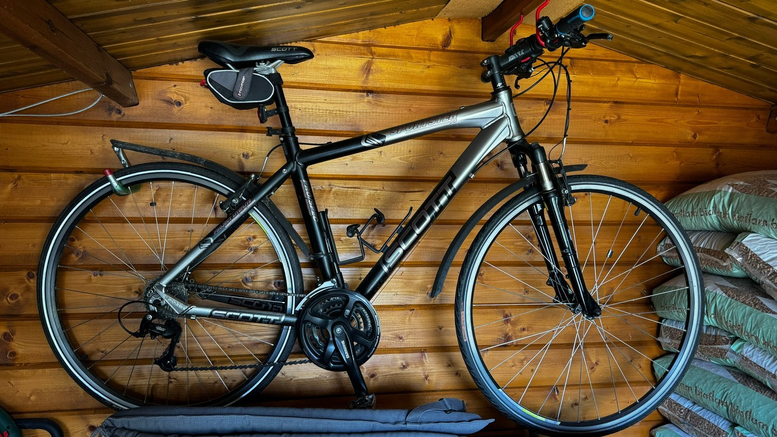 Scott Sportster P4 zwart, 28 inch, Gebruikt, Velgrem, Meer dan 20 versnellingen