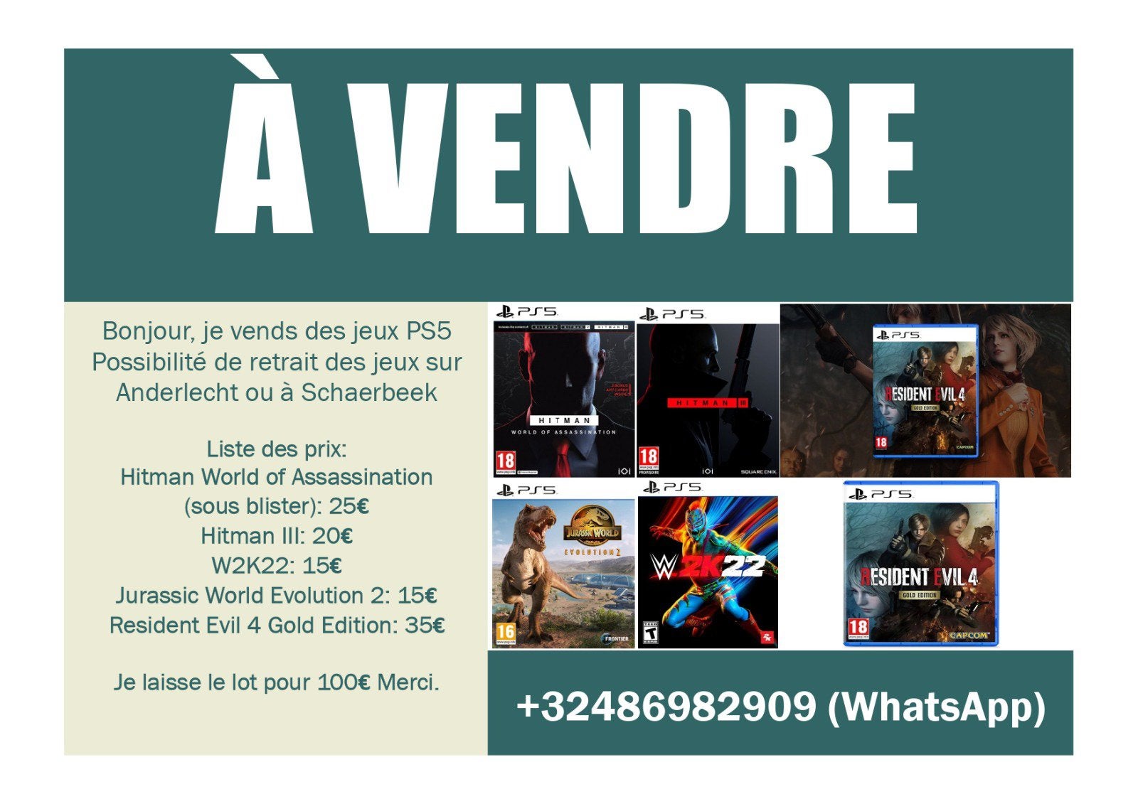 Jeux Ps5 à vendre, Ophalen, Zo goed als nieuw