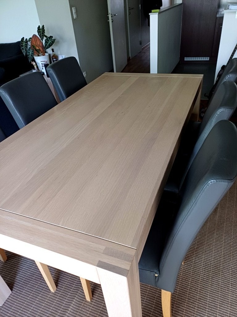 Eettafel met 6 stoelen, Huis en Inrichting, Tafels | Eettafels, Ophalen, Gebruikt, Vijf personen of meer, Rechthoekig