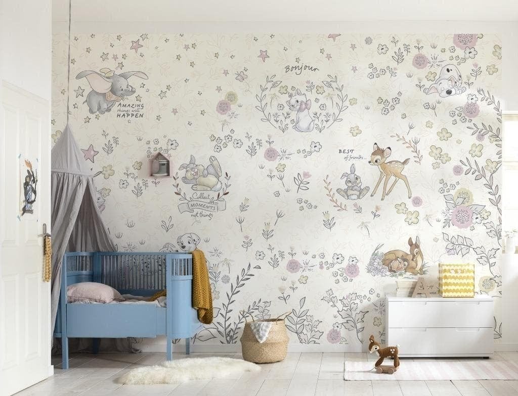 Disney Classics Dieren Behang - 368x254 - Gratis Verzending, Enfants & Bébés, Neuf, Multicolore, Disney, Décoration murale