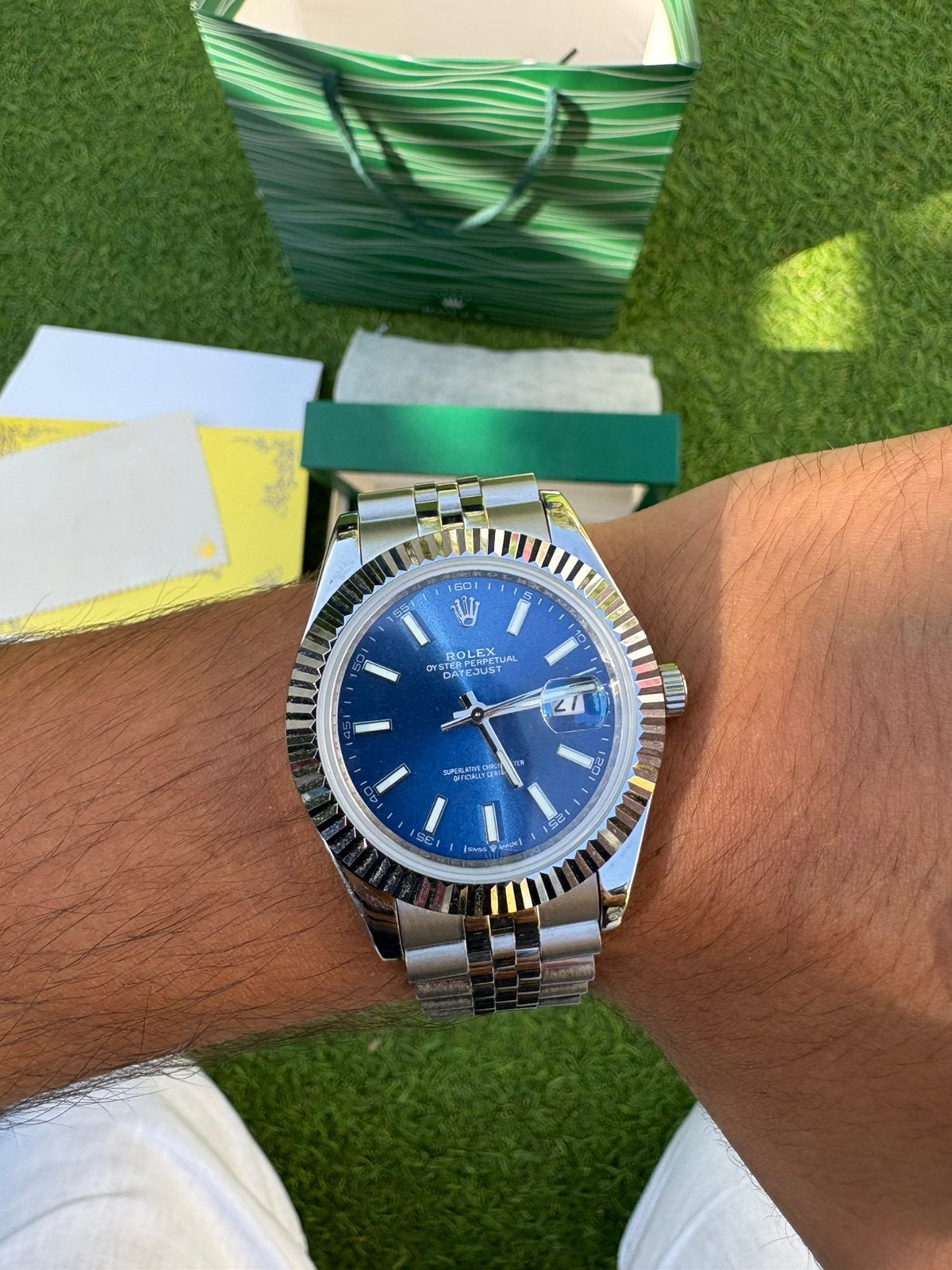 Rolex Datejust 41 Blue Jubilee 126334, Enlèvement ou Envoi, Comme neuf, Rolex
