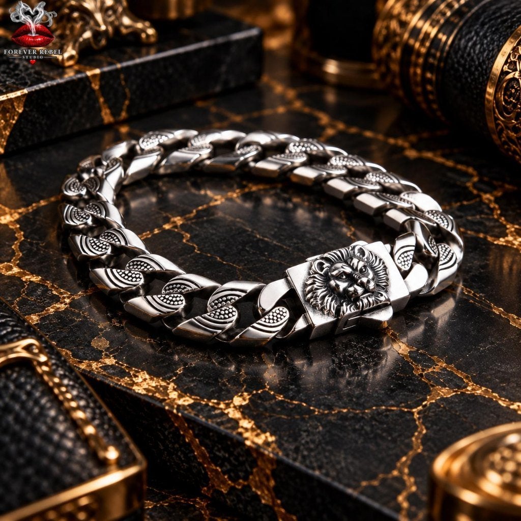 Kingsblood - Leeuw armband - 925 Zilver, Verzenden, Nieuw, Zilver, Zilver