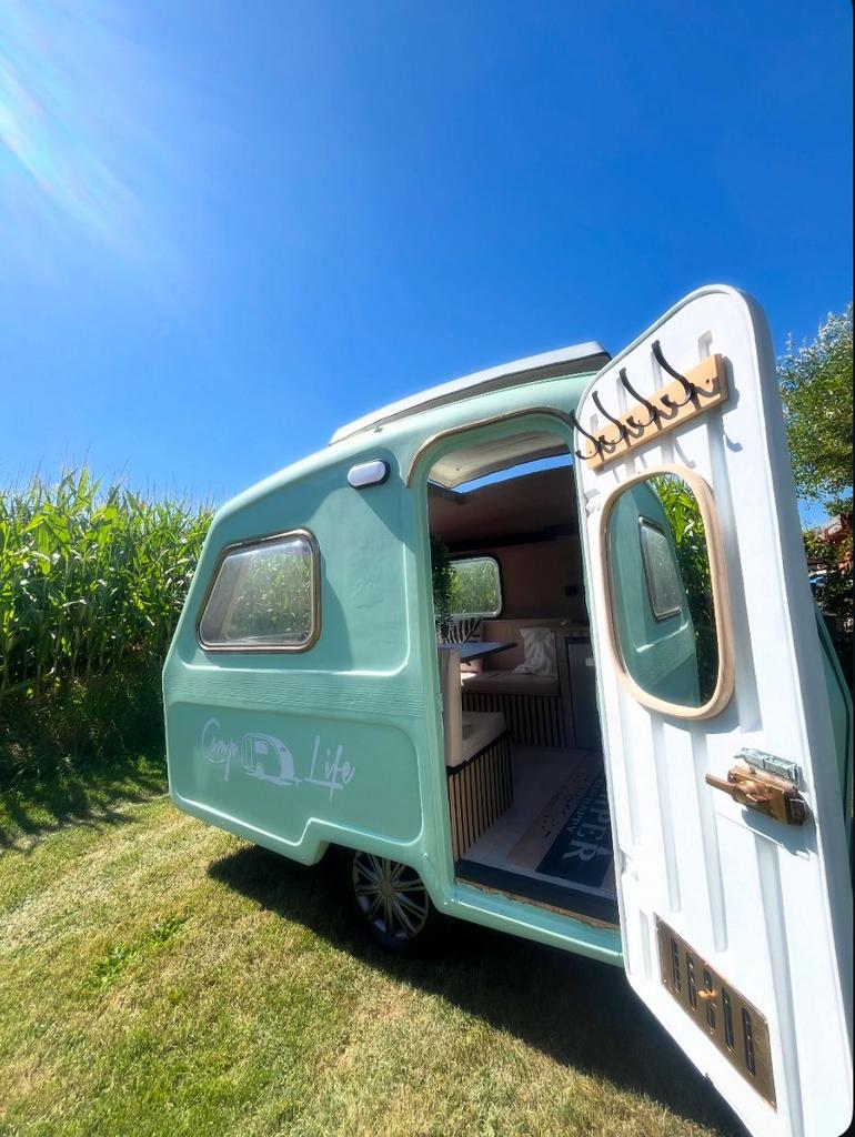 TE HUUR:Volledig gerenoveerde Retro Predom Caravans, Caravans en Kamperen, Caravans, Bedrijf, Predom, Ophalen of Verzenden