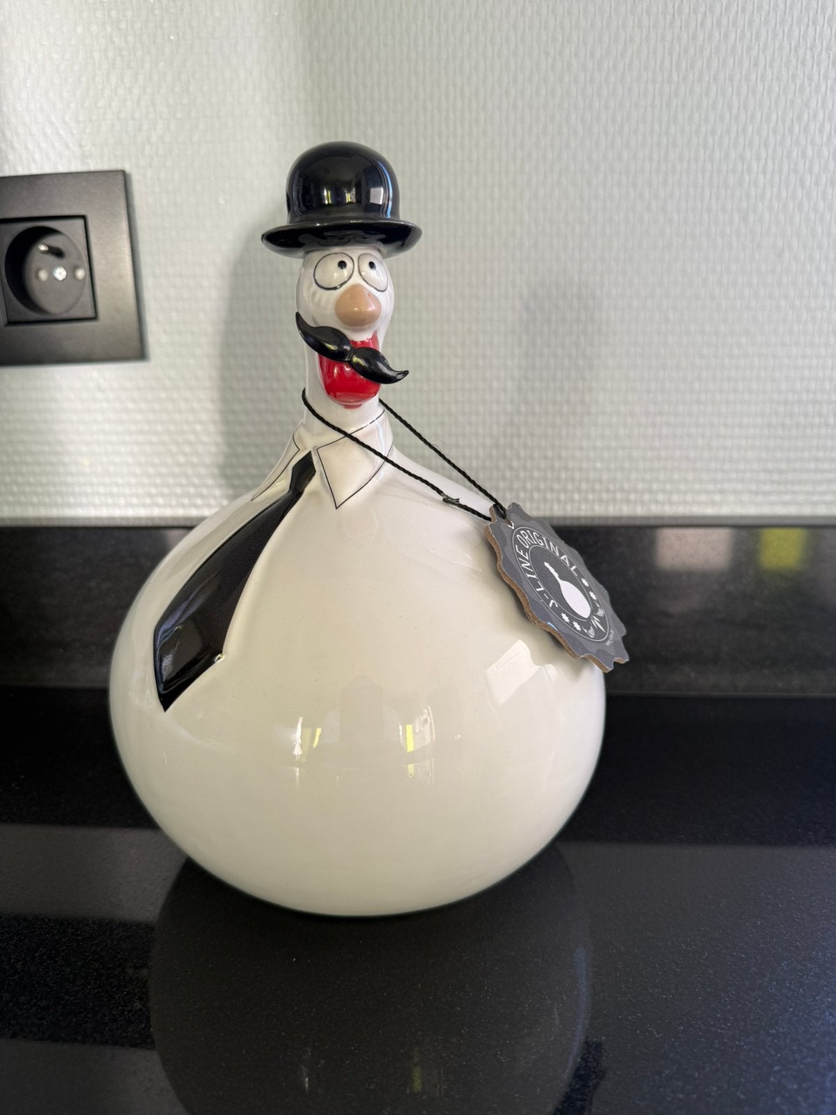 Grande poule décorative en céramique, Ophalen, Zo goed als nieuw
