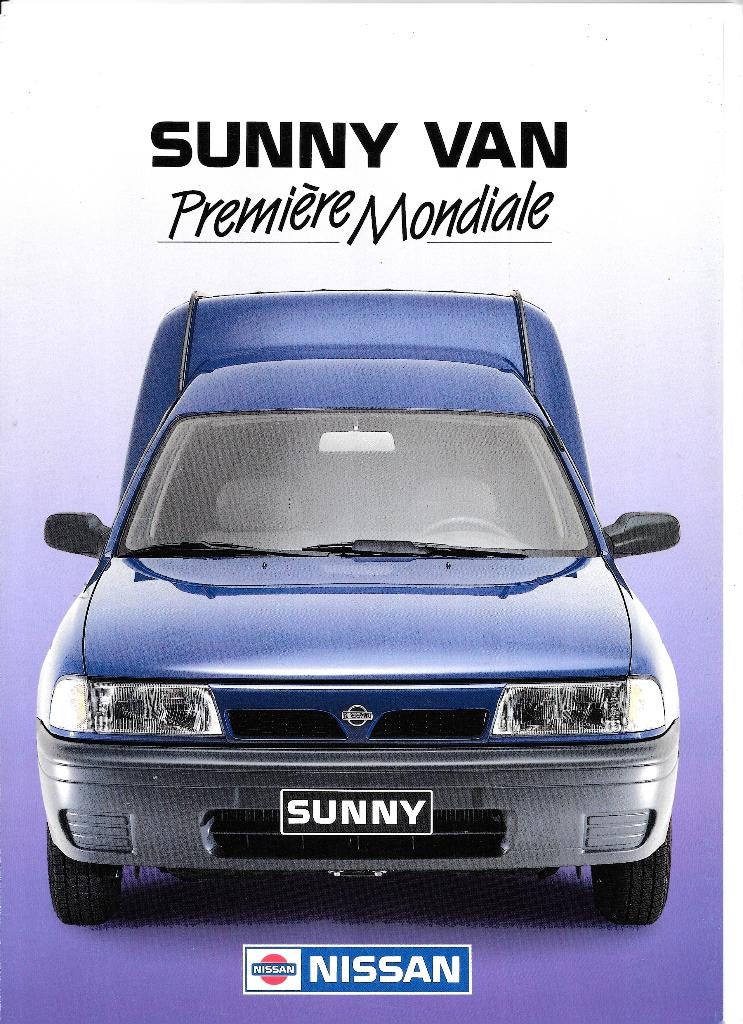 NISSAN SUNNY,  VAN & CUBIC, Boeken, Auto's | Folders en Tijdschriften, Ophalen of Verzenden, Zo goed als nieuw, Nissan