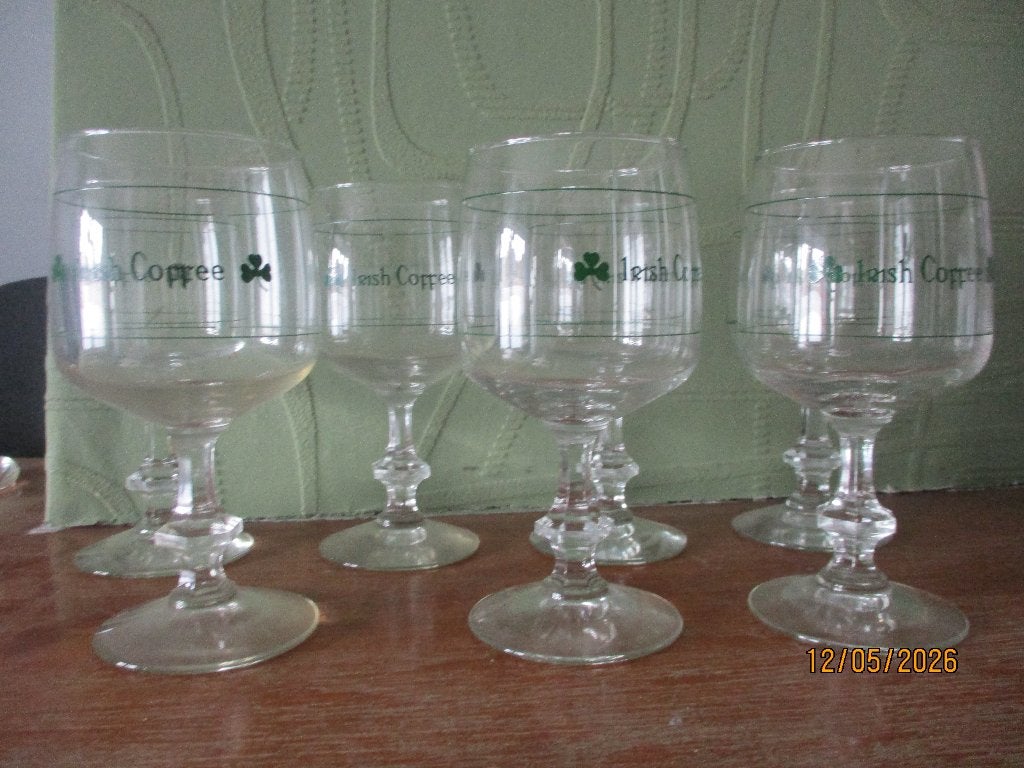 lot de 7 verres irish coffee, Collections, Verres & Petits Verres, Enlèvement ou Envoi, Utilisé, Autres types