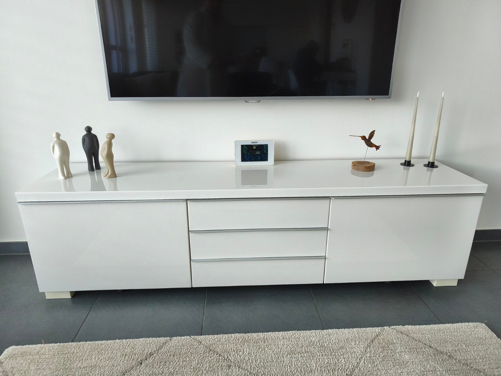 meuble tv blanc ikea, Enlèvement, 150 à 200 cm